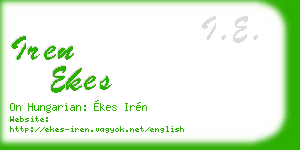 iren ekes business card